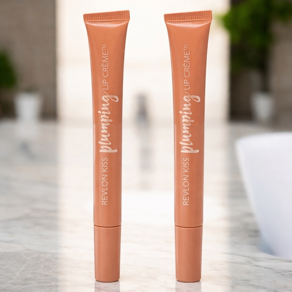 NEW Revlon Kiss Pumping Lip Crème - Nude Honey 510 (2‎ Pack) Makeup